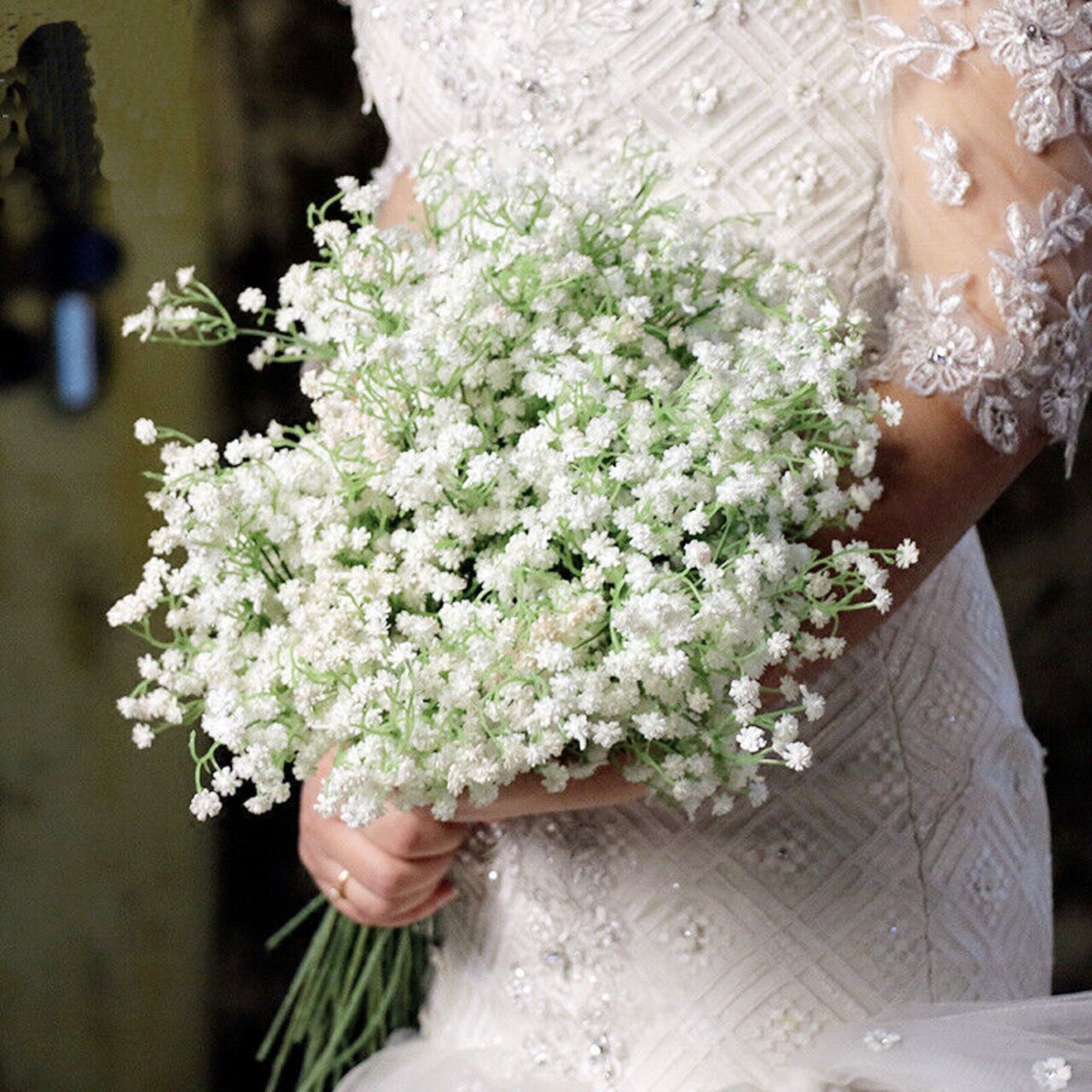 Artificial Baby’s Breath Floral Bundle – White Gypsophila for Bouquets, Weddings & DIY Decor
